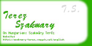 terez szakmary business card